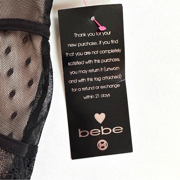 NWT BEBE Y2K NUDE/BLACK LACE OVERLAY DEEP V CORSET SEXY BODYCON MINI DRESS SzXS - Picture 12 of 15